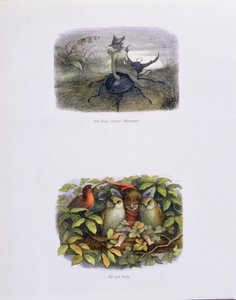 The Fairy Queen&39;s Messenger و Elf and Owls ، رسوم توضيحية من فيلم "In Fairyland: A Series of Pictures from the Elf-World" من تأليف William Allingham و Andrew Lang بواسطة ريتشارد دويل