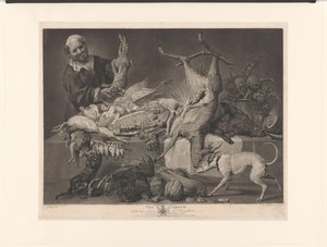 يعرض كوبمان اللعبة المعروضة والخرشوف والقرع وسرطان البحر The Larder (العنوان على الكائن) بواسطة ريتشارد إيرلوم