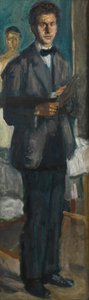 بورتريه ذاتي مع لوحة ، 1906-1907. بواسطة ريتشارد جيرستل