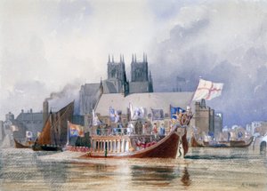 "وصول اللورد مايور إلى وستمنستر" ، c1841