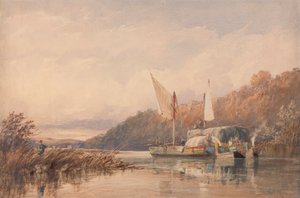 Hay and Log Barges on the Conway