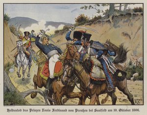 Heroic death of Prince Louis Ferdinand of Prussia at the Battle of Saalfeld بواسطة ريتشارد نوتيل