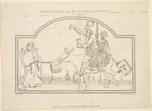 Frontispiece إلى The Jacobites Journal ، 27 نوفمبر 1781. بواسطة ريتشارد ليفساي