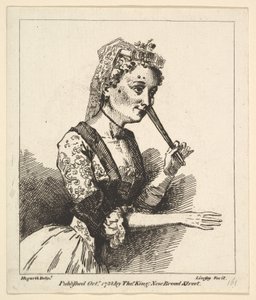 امرأة مندهشة من صباح هوغارثس ، أكتوبر 1788. بواسطة ريتشارد ليفساي