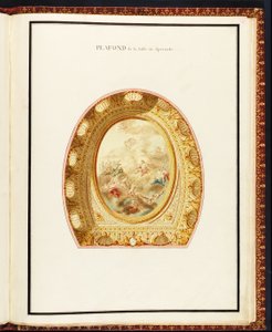 سقف القاعة ، من Recueil des plans du Petit Trianon بقلم ريتشارد ميكي (1728-1794) بواسطة ريتشارد ميك