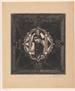 تصميم الغلاف لـ: Wendingen، 1918 بواسطة ريتشارد نيكولاوس رولاند هولست (توقيع الفنان)