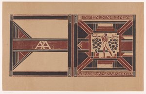 تصميم الغلاف لـ: Wendingen، 1921 عمل الأعضاء المفوضين (العنوان على الكائن) بواسطة ريتشارد نيكولاوس رولاند هولست (توقيع الفنان)