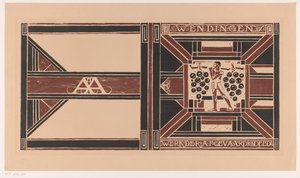 تصميم الغلاف لـ: Wendingen، 1921 عمل الأعضاء المفوضين (العنوان على الكائن) بواسطة ريتشارد نيكولاس رولاند هولست