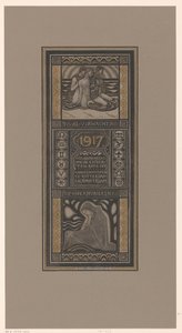 التقويم الخيري لعام 1917 إنه توقع أو ذاكرة بالفعل: تقويم الخير لصالح معاهد السرطان في روتردام وأمستردام (العنوان على الكائن) بواسطة ريتشارد نيكولاس رولاند هولست