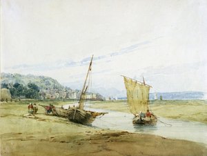 بالقرب من Honfleur ، c.1822 (مرحاض فوق الجرافيت على الورق) بواسطة ريتشارد باركس بونينجتون