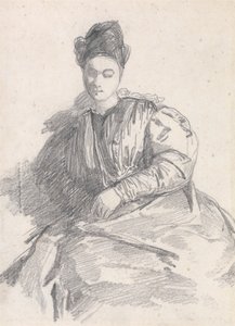 دراسة امرأة جالسة بواسطة Richard Parkes Bonington