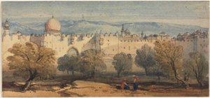 بوابة سانت ستيفنز ، القدس ، ج. 1860. بواسطة ريتشارد مديرة ليتش