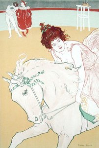 Circus Rider ، من L'Estampe Moderne ، نُشر في باريس 1897-99 (لون ليثو) بواسطة ريتشارد رانفت