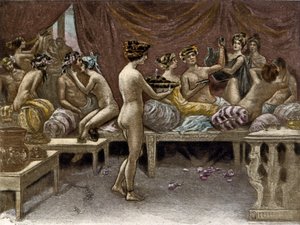 رسم توضيحي لريتشارد رانفت (1862-1931) للوسيان دي ساموسات (125 تقريبًا - 192): المحظيات. بواسطة ريتشارد رانفت