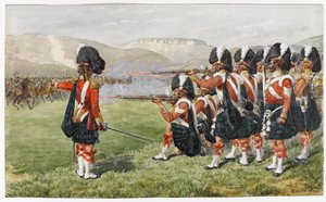 93 المرتفعات ساذرلاند في معركة بالاكلافا 25 أكتوبر 1854: الخط الأحمر الرفيع ، 1854 (مرحاض على الورق)