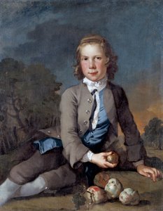"فتى مع التفاح" ، 1729-1740 بواسطة ريتشارد ويلسون