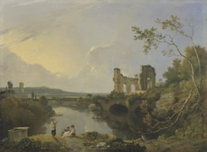منظر طبيعي إيطالي (صباحًا) ، 1760 - 65 (زيت على قماش) بواسطة ريتشارد ويلسون