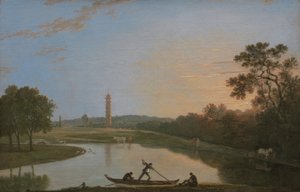 حدائق كيو: The Pagoda and Bridge [1985، Cormack، YCBA Concise Catalog]