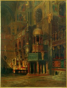 البندقية ، S.Marco ، في الداخل ، transept - اللوحة بواسطة R. von Hagn بواسطة ريتشارد فون هاجن