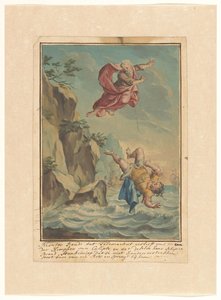 يرمي مينتور Telemachus من منحدر ويقفز خلفه سلسلة Telemachus (عنوان المسلسل) بواسطة ريك كيرت