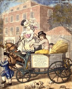 درس غربًا أو زيارة صباحية لبيتي كول ، هامرسميث تورنبايك حوالي 1782 (طباعة) بواسطة روبرت (بعد) دايتون