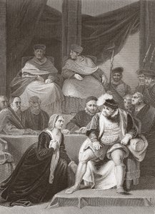 محاكمة زواج هنري الثامن ، نقش بواسطة AH Payne (litho) بواسطة روبرت (بعد) سميرك