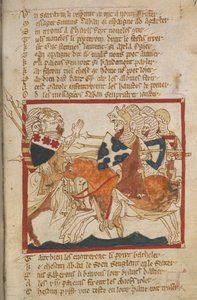 Egerton 3028 f.98 لقد هزموا المسلمون الذين أرسلوا لمقابلتهم ، رسم توضيحي من 