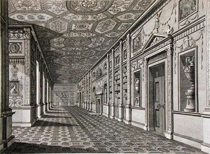 المكتبة في Syon House ، بنيت 1760-69 (نقش) بواسطة روبرت آدم