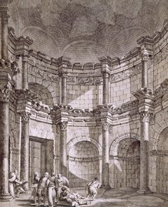 معبد جوبيتر ، حانة. 1764. بواسطة روبرت آدم