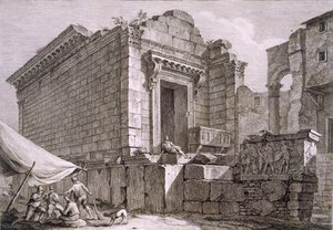 منظر لمعبد إسكولابيوس ، حانة. 1764. بواسطة روبرت آدم