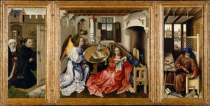 ثلاثية مع البشارة ، والمعروفة باسم Merode Altarpiece بواسطة روبرت كامبين