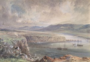 خليج فويلهوميروم ، فالنتيا ، نظرة من حصن كرومويل: كارولين والقوارب ... ، 1865-66. بواسطة روبرت تشارلز دادلي