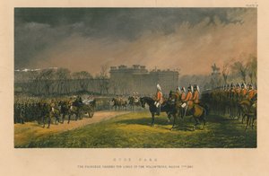 هايد بارك - الأميرة تعبر خطوط المتطوعين ، 7 مارس 1863 ، 1863 بواسطة روبرت تشارلز دادلي