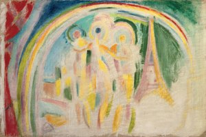 The Three Graces، Study for "La Ville de Paris" ، حوالي 1911-1912 (زيت على قماش) بواسطة روبرت ديلوناي