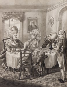 بارسون ماستر بحياة جيدة ، 1782 (قلم ، فرشاة وغسيل حبر على ورق) بواسطة روبرت دايتون