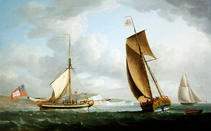 يخت Trinity House Yacht في موقعين قبالة دوفر بواسطة روبرت دود