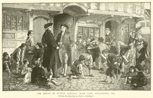 أصل مدارس الأحد ، هير لين ، جلوسيستر ، 1780
