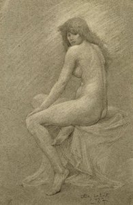 دراسة ليليث ، c.1900 (الطباشير على الورق) بواسطة روبرت فاولر