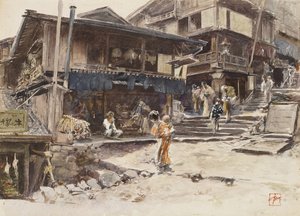 شارع في Ikao ، اليابان I ، 1890 بواسطة روبرت فريدريك بلوم