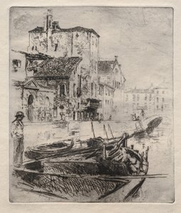 قناة البندقية والقوارب ، رقم 8 ، 1800s. بواسطة روبرت فريدريك بلوم