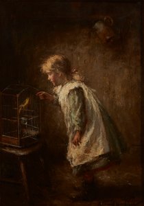The Pet Canary (زيت على قماش) بواسطة روبرت جيميل هاتشيسون