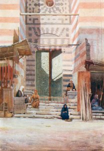 الأبواب البرونزية للمارستان القلاوون (طباعة حجرية ملونة) بواسطة روبرت جورج تالبوت كيلي
