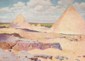 أهرامات الجيزة من الصحراء ، c1880 ، 1904 بواسطة روبرت جورج تالبوت كيلي
