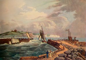 قطع دخول ميناء دوفر ، 1819 بواسطة روبرت هافيل