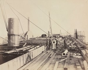 مشهد سطح السفينة من الشرق الكبير ، 1857.
