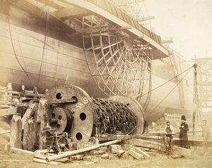Isambard Kingdom Brunel (1806-59) بجانب `` الشرقية العظمى &39;&39; ، 1857