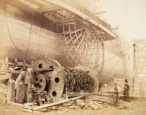 مملكة برونيل Isambard بجانب "الشرق العظيم" ، c1857