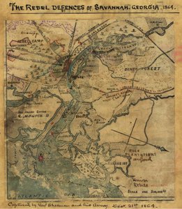 الهجوم على فورت. بولاسكي سافانا، جورجيا، أبريل 1862. LOC gvhs01.vhs00277
