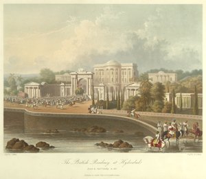 الإقامة البريطانية في حيدر أباد ، رُسمت عام 1813