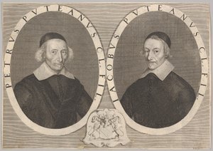 صورة مزدوجة لبيير وجاك دوبوي ، كاليفورنيا. 1648-49. بواسطة روبرت نانتويل